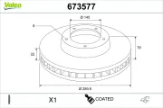 Bremsscheibe Hinterachse VALEO 673577
