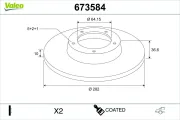 Bremsscheibe Hinterachse VALEO 673584