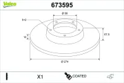 Bremsscheibe Hinterachse VALEO 673595