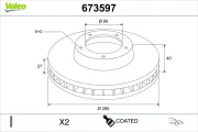 Bremsscheibe Vorderachse VALEO 673597