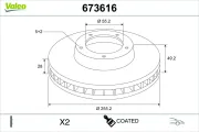 Bremsscheibe Vorderachse VALEO 673616