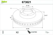 Bremsscheibe Vorderachse VALEO 673621