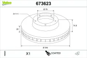 Bremsscheibe Hinterachse VALEO 673623