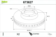 Bremsscheibe Vorderachse VALEO 673627