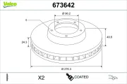 Bremsscheibe Vorderachse VALEO 673642