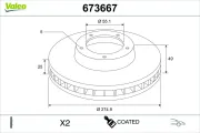 Bremsscheibe Vorderachse VALEO 673667