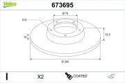 Bremsscheibe Hinterachse VALEO 673695