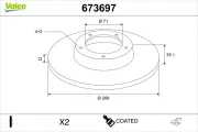 Bremsscheibe Hinterachse VALEO 673697