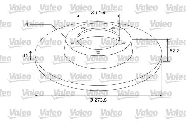 Bremsscheibe Hinterachse VALEO 675406