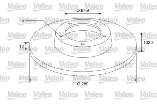 Bremsscheibe Hinterachse VALEO 675407 Bild Bremsscheibe Hinterachse VALEO 675407