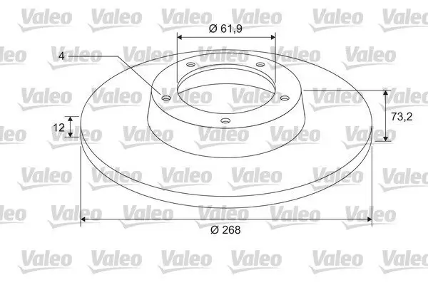 Bremsscheibe Hinterachse VALEO 675409