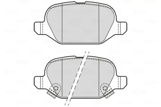 Bremsbelagsatz, Scheibenbremse Vorderachse VALEO 302338 Bild Bremsbelagsatz, Scheibenbremse Vorderachse VALEO 302338