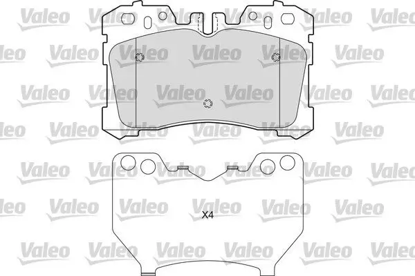 Bremsbelagsatz, Scheibenbremse Vorderachse VALEO 601654