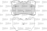 Bremsbelagsatz, Scheibenbremse Vorderachse VALEO 601654