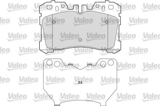 Bremsbelagsatz, Scheibenbremse Vorderachse VALEO 601654 Bild Bremsbelagsatz, Scheibenbremse Vorderachse VALEO 601654