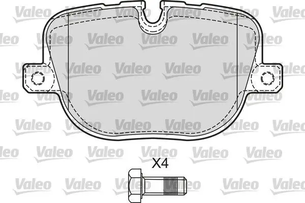 Bremsbelagsatz, Scheibenbremse Hinterachse VALEO 601655