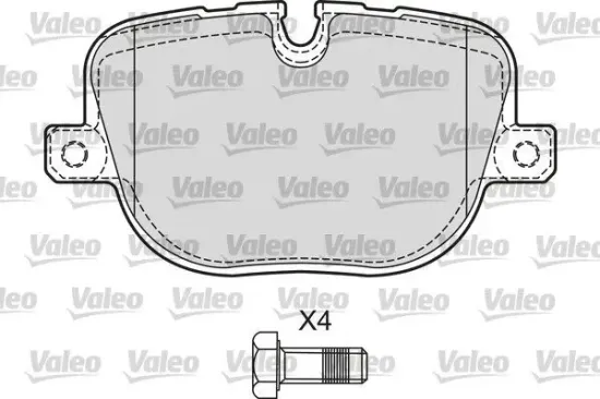 Bremsbelagsatz, Scheibenbremse Hinterachse VALEO 601655 Bild Bremsbelagsatz, Scheibenbremse Hinterachse VALEO 601655