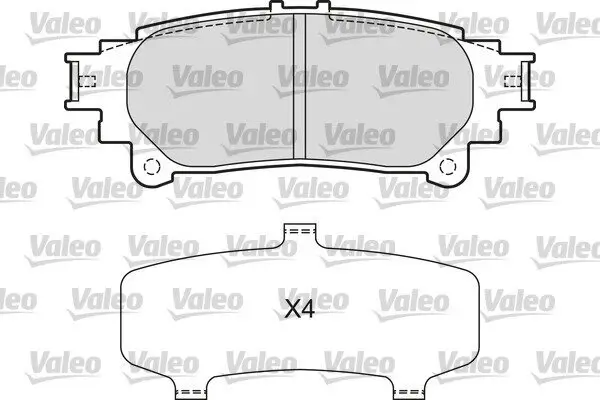 Bremsbelagsatz, Scheibenbremse VALEO 601658 Bild Bremsbelagsatz, Scheibenbremse VALEO 601658