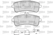 Bremsbelagsatz, Scheibenbremse VALEO 601666