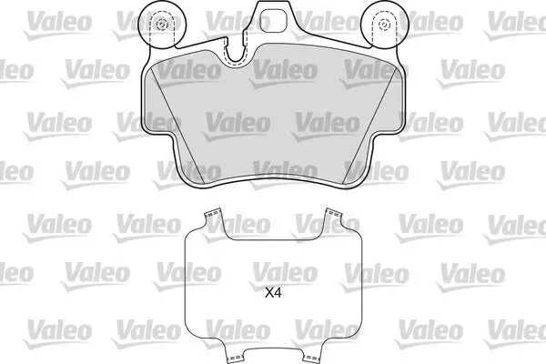 Bremsbelagsatz, Scheibenbremse VALEO 601672