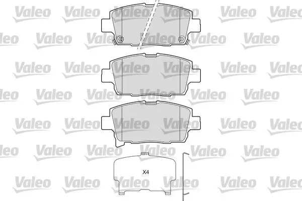 Bremsbelagsatz, Scheibenbremse Vorderachse VALEO 601673