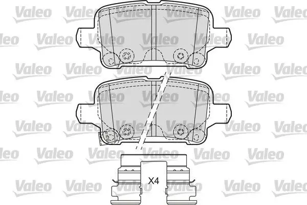 Bremsbelagsatz, Scheibenbremse VALEO 601684