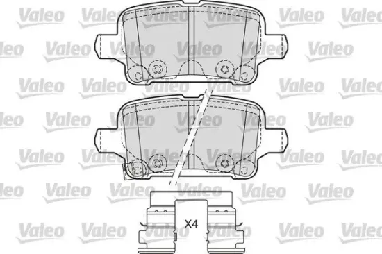 Bremsbelagsatz, Scheibenbremse VALEO 601684 Bild Bremsbelagsatz, Scheibenbremse VALEO 601684