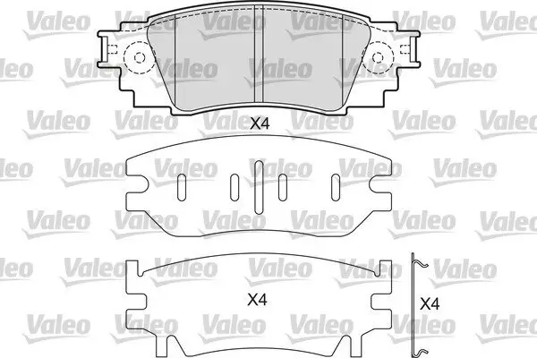 Bremsbelagsatz, Scheibenbremse Hinterachse VALEO 601687