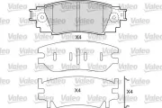 Bremsbelagsatz, Scheibenbremse Hinterachse VALEO 601687