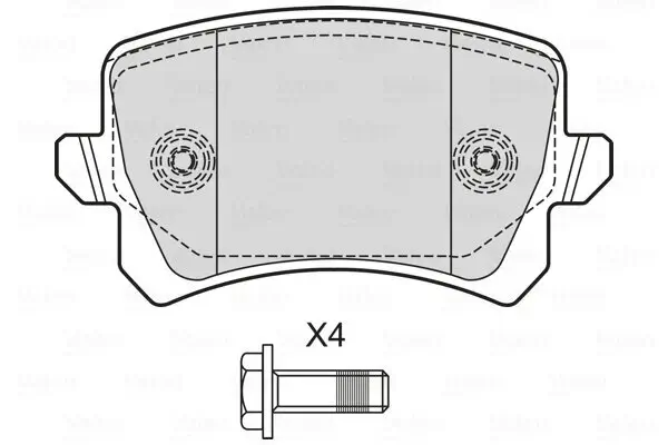 Bremsbelagsatz, Scheibenbremse Hinterachse VALEO 601700