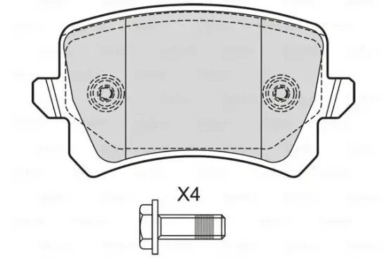 Bremsbelagsatz, Scheibenbremse Hinterachse VALEO 601700 Bild Bremsbelagsatz, Scheibenbremse Hinterachse VALEO 601700