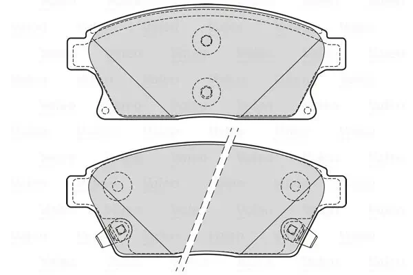 Bremsbelagsatz, Scheibenbremse Vorderachse VALEO 601705