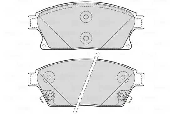Bremsbelagsatz, Scheibenbremse Vorderachse VALEO 601705 Bild Bremsbelagsatz, Scheibenbremse Vorderachse VALEO 601705