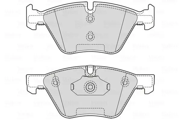 Bremsbelagsatz, Scheibenbremse Vorderachse VALEO 601711
