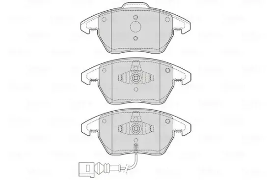 Bremsbelagsatz, Scheibenbremse Vorderachse VALEO 601723 Bild Bremsbelagsatz, Scheibenbremse Vorderachse VALEO 601723