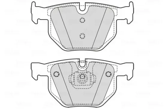 Bremsbelagsatz, Scheibenbremse Hinterachse VALEO 601725 Bild Bremsbelagsatz, Scheibenbremse Hinterachse VALEO 601725