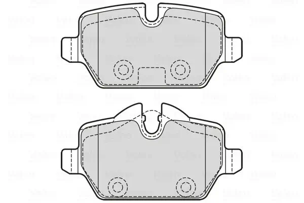 Bremsbelagsatz, Scheibenbremse Hinterachse VALEO 601731