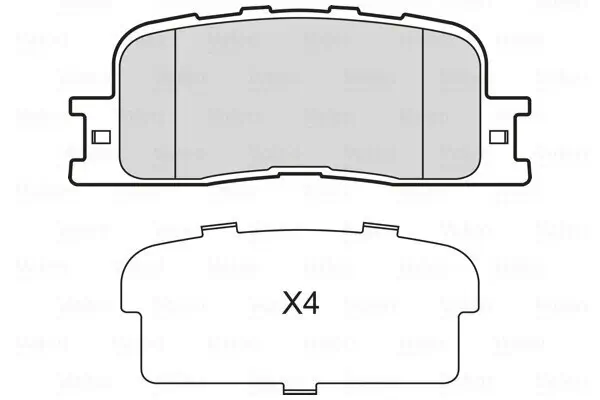 Bremsbelagsatz, Scheibenbremse Hinterachse VALEO 601735