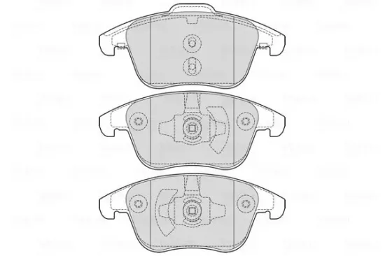 Bremsbelagsatz, Scheibenbremse Vorderachse VALEO 601737 Bild Bremsbelagsatz, Scheibenbremse Vorderachse VALEO 601737
