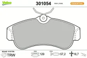 Bremsbelagsatz, Scheibenbremse Vorderachse VALEO 301054