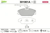 Bremsbelagsatz, Scheibenbremse Vorderachse VALEO 301061A