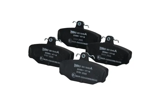 Bremsbelagsatz, Scheibenbremse Hinterachse VALEO 301240A Bild Bremsbelagsatz, Scheibenbremse Hinterachse VALEO 301240A