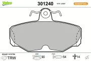 Bremsbelagsatz, Scheibenbremse Hinterachse VALEO 301240