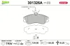 Bremsbelagsatz, Scheibenbremse Vorderachse VALEO 301326A Bild Bremsbelagsatz, Scheibenbremse Vorderachse VALEO 301326A