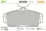 Bremsbelagsatz, Scheibenbremse Vorderachse VALEO 301450