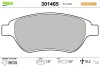 Bremsbelagsatz, Scheibenbremse Vorderachse VALEO 301465 Bild Bremsbelagsatz, Scheibenbremse Vorderachse VALEO 301465