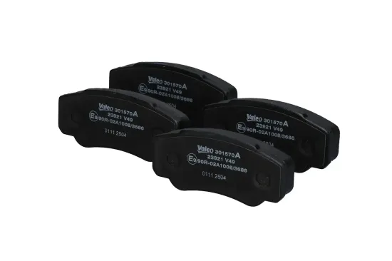 Bremsbelagsatz, Scheibenbremse Hinterachse VALEO 301570A Bild Bremsbelagsatz, Scheibenbremse Hinterachse VALEO 301570A