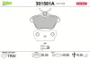Bremsbelagsatz, Scheibenbremse Hinterachse VALEO 301581A Bild Bremsbelagsatz, Scheibenbremse Hinterachse VALEO 301581A