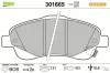 Bremsbelagsatz, Scheibenbremse Vorderachse VALEO 301665 Bild Bremsbelagsatz, Scheibenbremse Vorderachse VALEO 301665