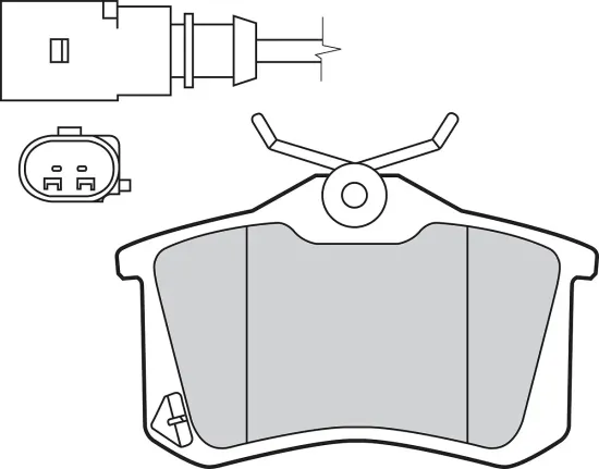 Bremsbelagsatz, Scheibenbremse Hinterachse VALEO 301681 Bild Bremsbelagsatz, Scheibenbremse Hinterachse VALEO 301681